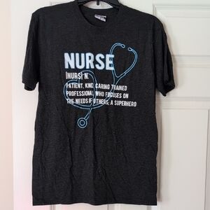 Black Nurse Graphic Tee - Short Sleeve